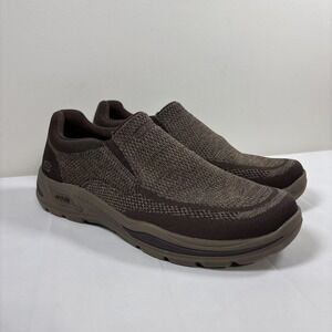 SKECHERS Mens 13 Arch Fit Motley Vaseo 204495 Brown Mesh Shoes Comfort Festival